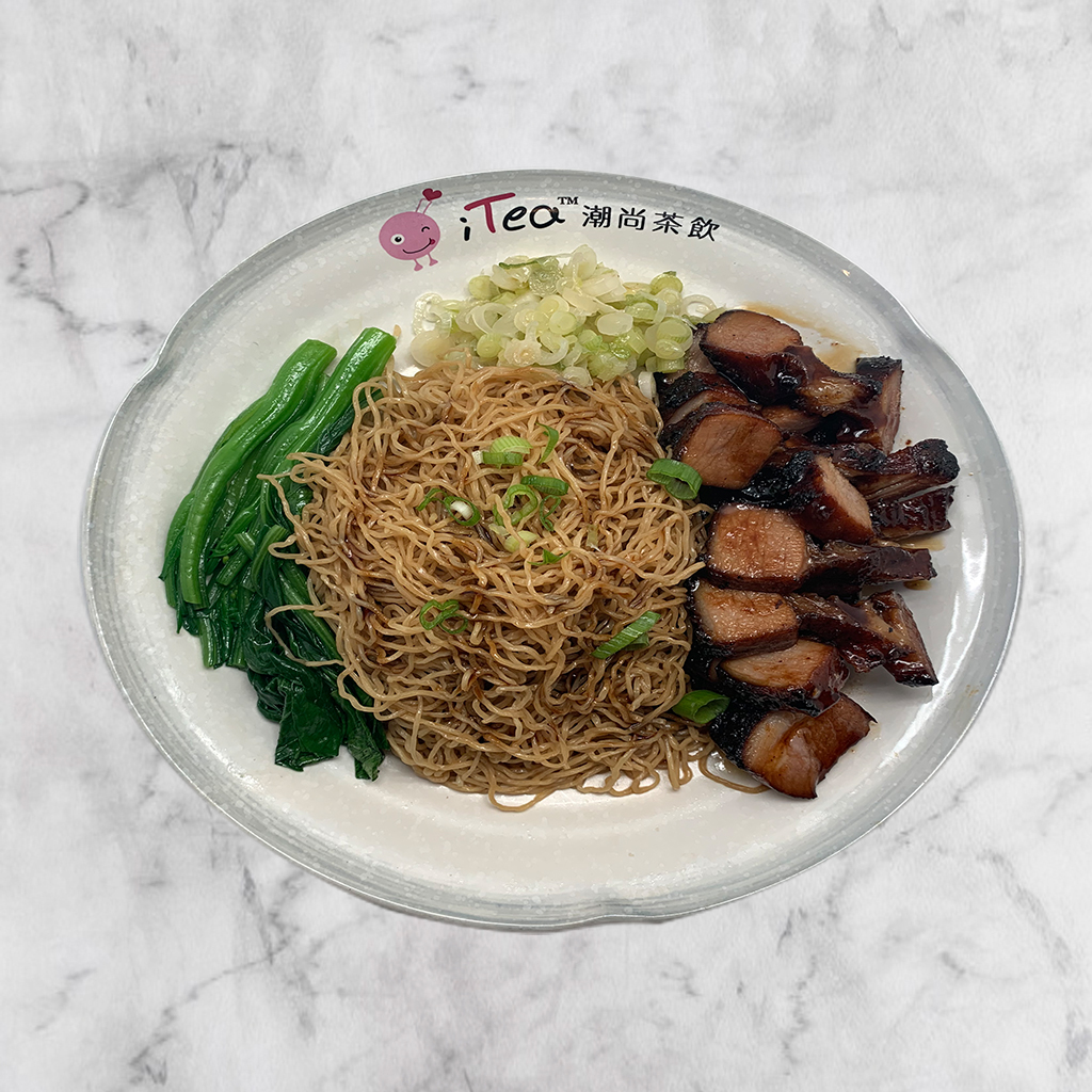 Y100 Hong Kong Style BBQ Pork with Tossed Wonton Noodle